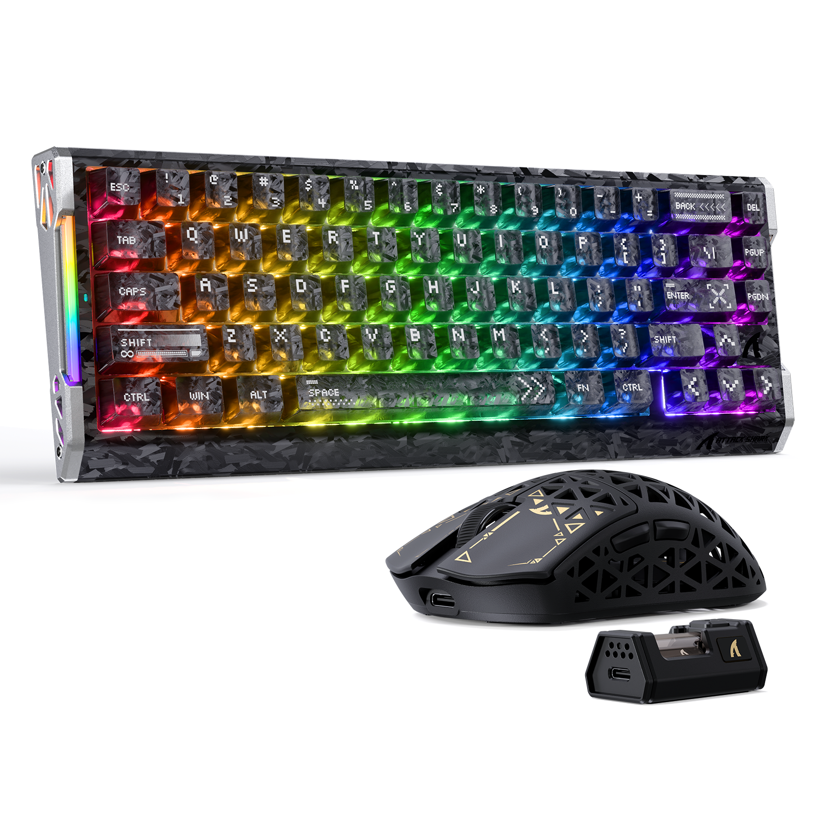 8K Carbon Fiber Gaming Bundle | Rapid Trigger & PAW3950 - Attack Shark